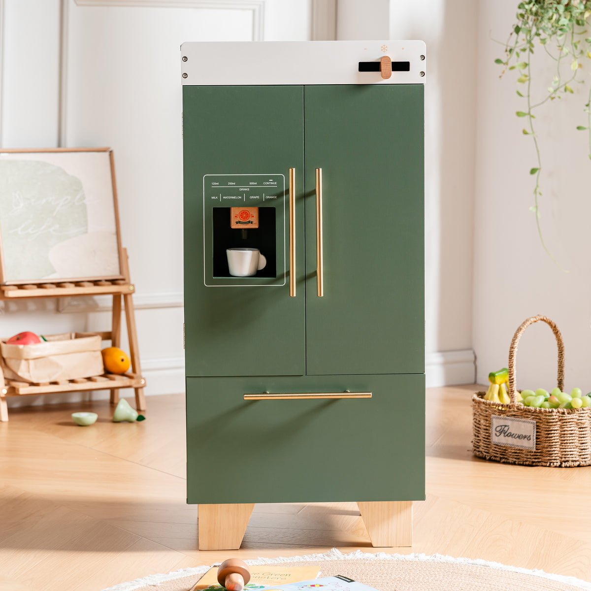 ROBUD Wooden 3 Pieces Kids Kitchen Playset -  Vintage Green	