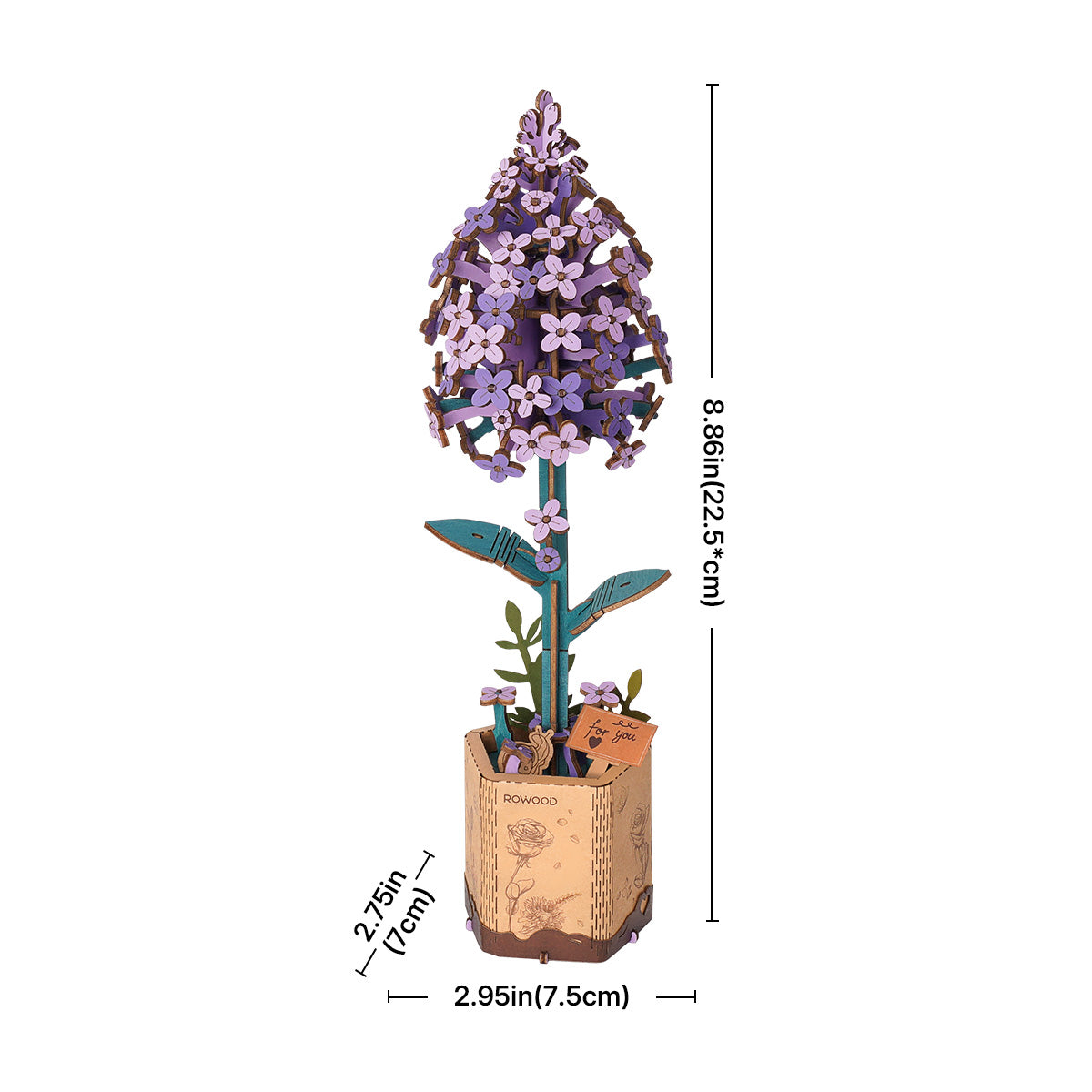 Rowood Lilac DIY Wooden Flower TW021