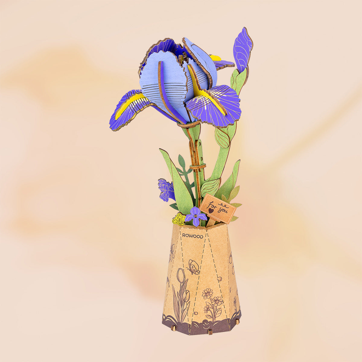 Rowood DIY Wooden Flower Bouquet 3D Wooden Puzzle TW01H