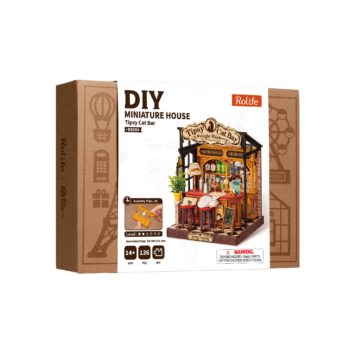 Rolife Tipsy Cat Bar DIY Miniature House DS054