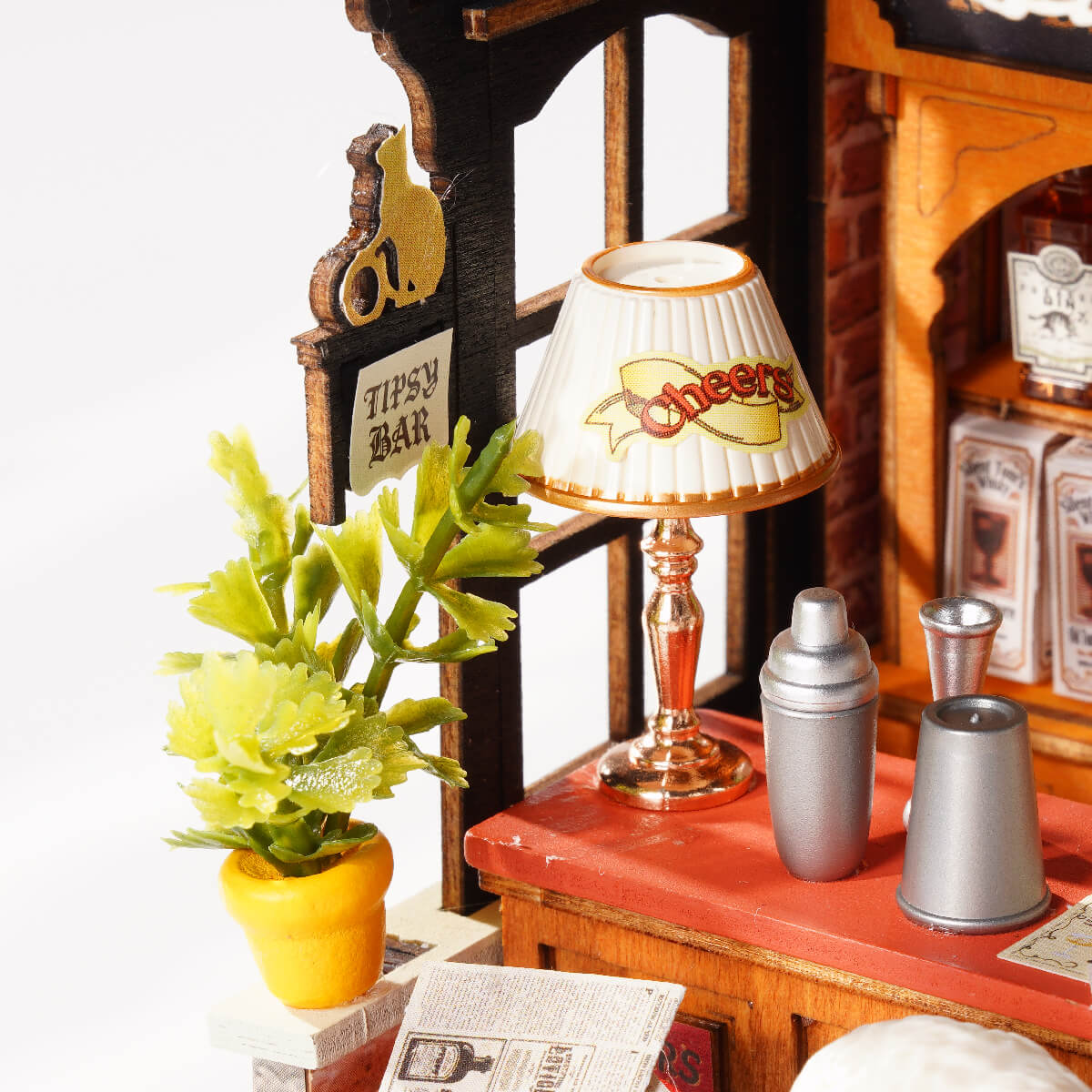 Rolife Tipsy Cat Bar DIY Miniature House DS054