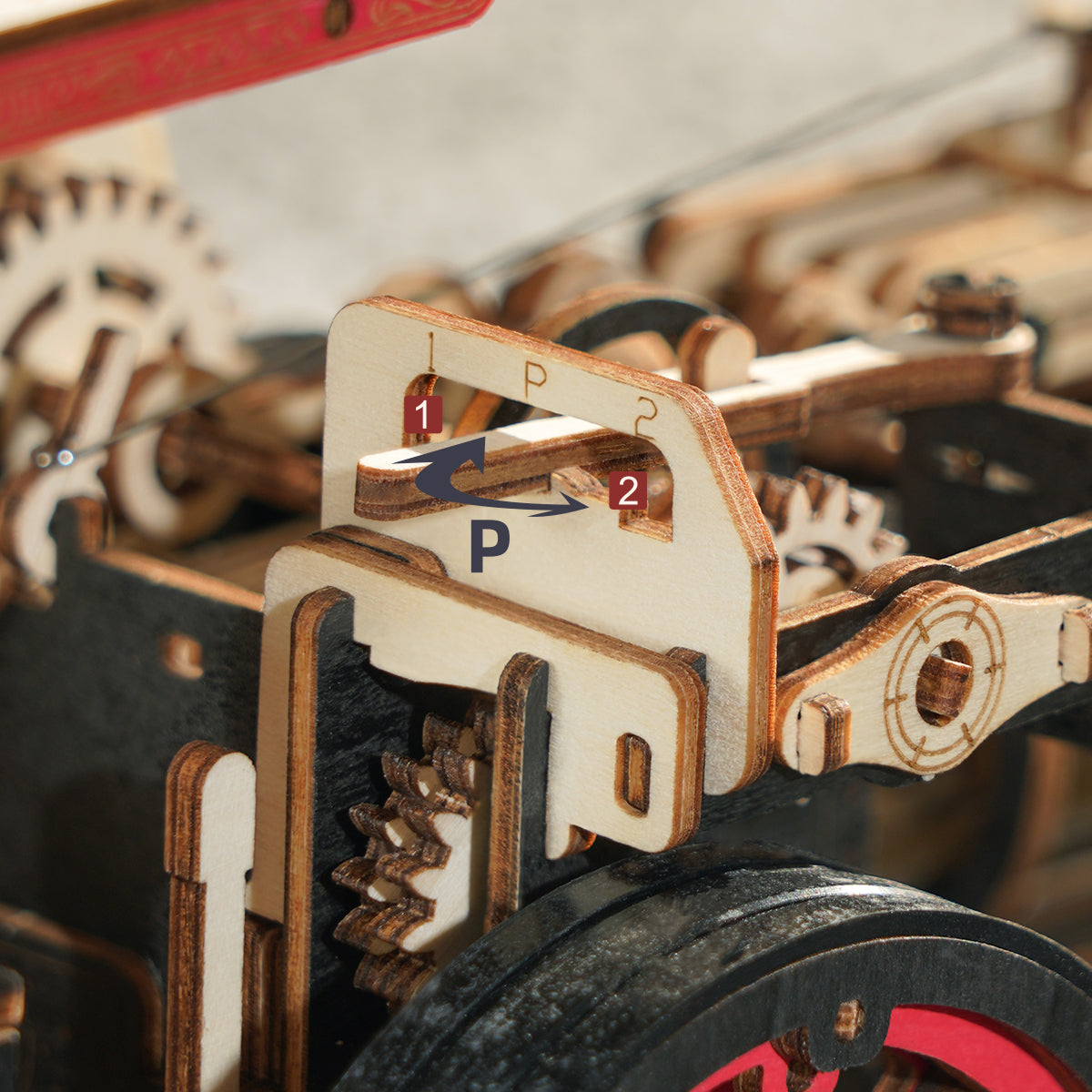 ROKR, Steam Engine, LKA01, 3D wooden steam engine puzzle, lifestyle setup