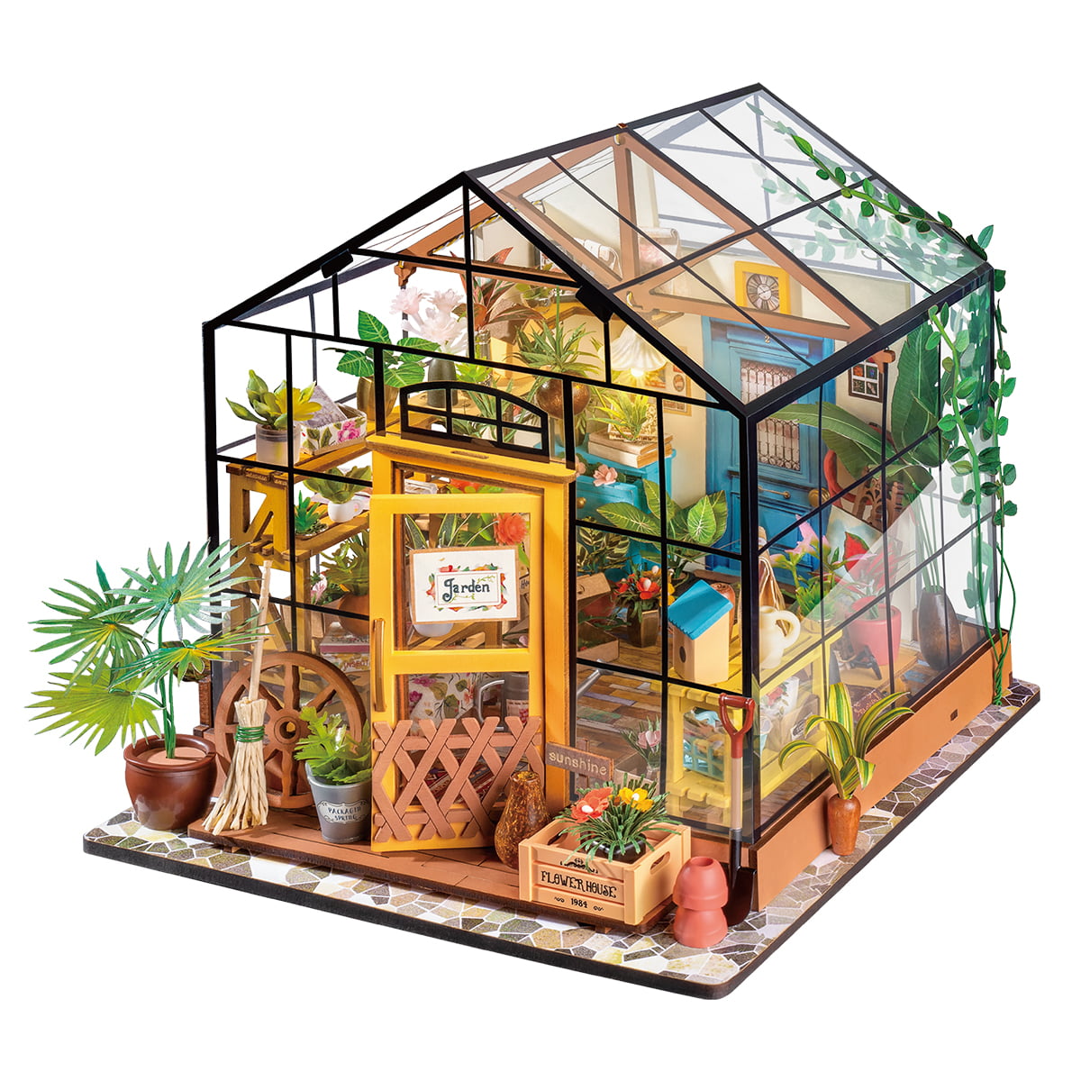 Rolife, Cathy's Flower House, DG104, DIY miniature house kit, front view