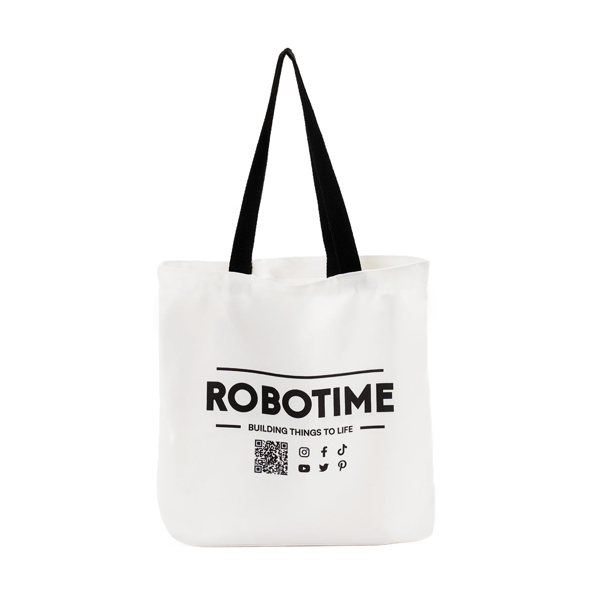ROBOTIME, Canvas Bag, canvas tote bag, front view