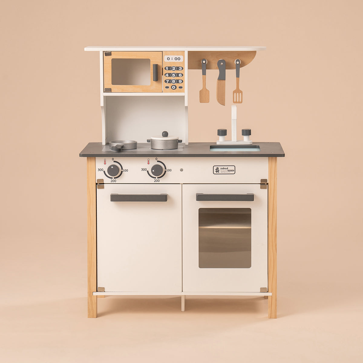 ROBUD Wooden Kids Play Kitchen Playset WG01