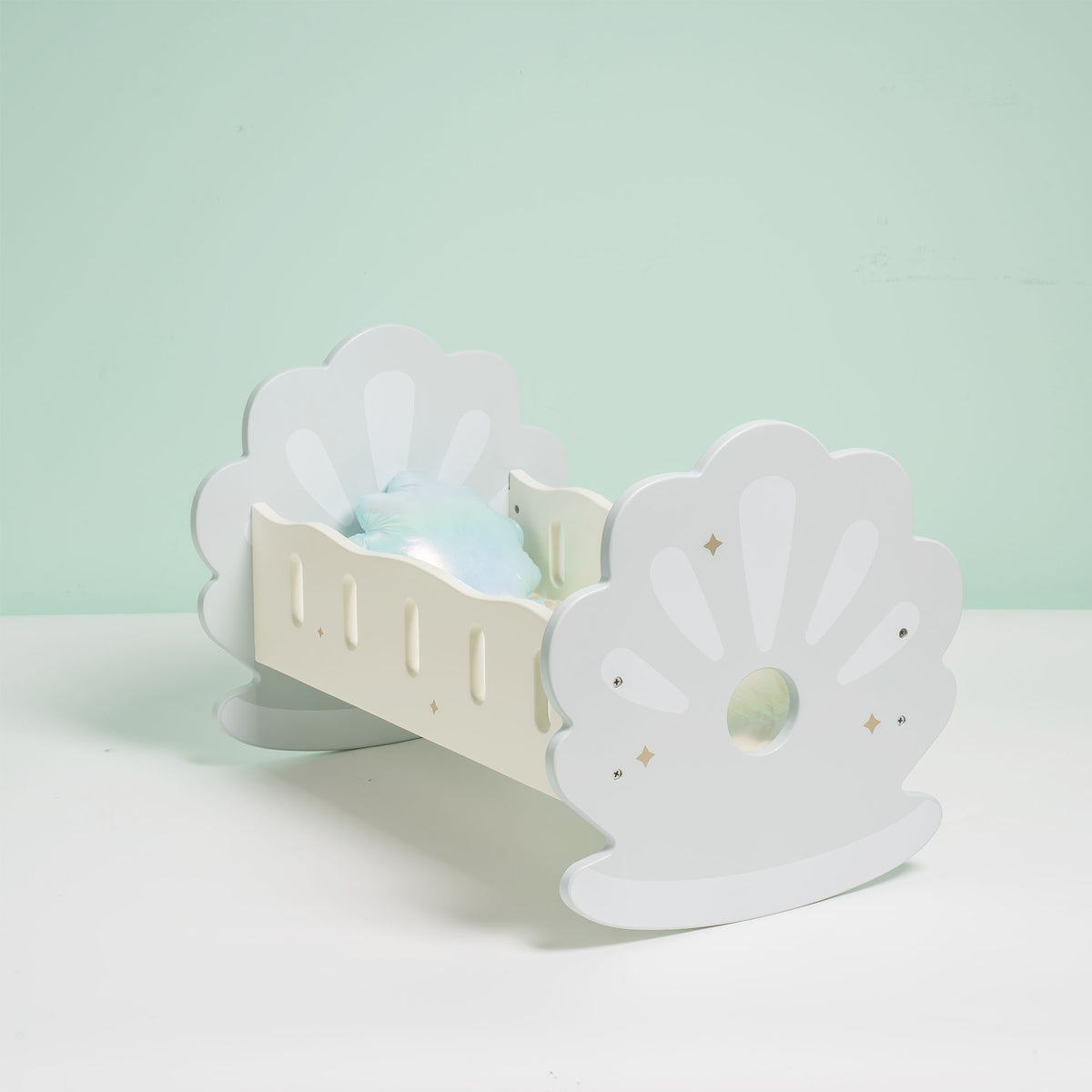 ROBUD Wooden Baby Doll Crib